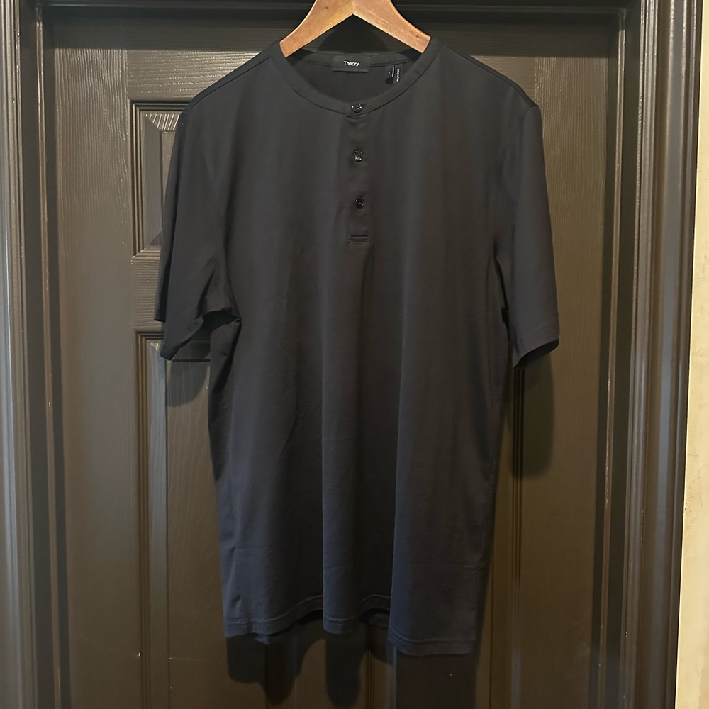 COPY - Black theory short sleeved casual polo shirt